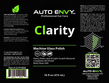 CLARITY – MACHINE GLASS POLISH